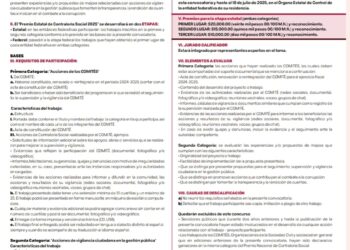 Presenta Contraloría Gubernamental convocatoria “V Premio Estatal de Contraloría Social 2025”