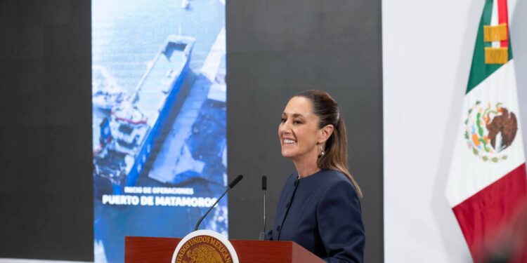 Reconoce presidenta trabajo de Américo para construir el Puerto del Norte