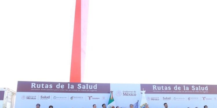 Da Américo banderazo histórico a las Rutas de la Salud en Tamaulipas; garantizan abasto de medicamentos