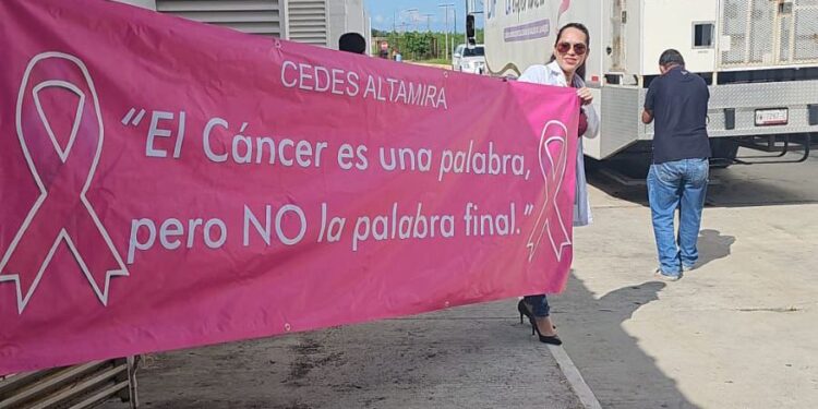 Conmemora CEDES Altamira lucha contra el cáncer de mama con rally deportivo, mastografías y yoga oncológico