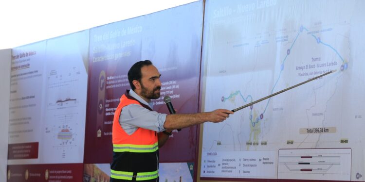Inicia construcción del tren Nuevo Laredo–Saltillo; será la frontera más importante de América Latina