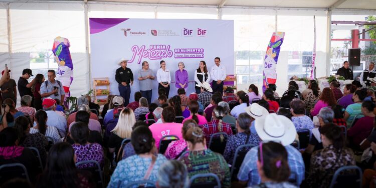 DIF Tamaulipas lleva el Mercado de Alimentos “Come Bien, Vive Bien” a las familias de Jiménez
