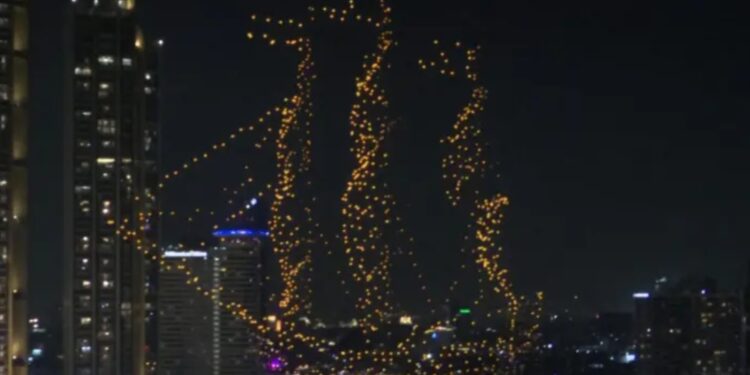 Asia recibe el Año Nuevo con luces, drones y celebraciones masivas