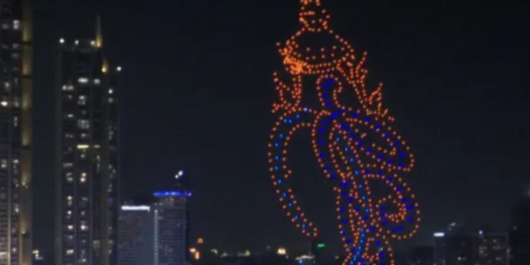 Asia recibe el Año Nuevo con luces, drones y celebraciones masivas