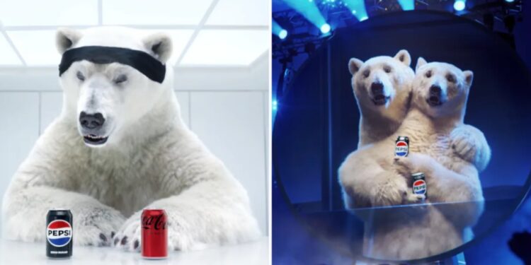 ​El «sacrilegio» publicitario de Pepsi: Secuestra al oso polar de Coca-Cola para el Super Bowl LX