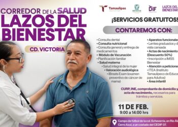 Salud y bienestar a la puerta de tu casa! Llegan los Corredores «Lazos del Bienestar» a Ciudad Victoria