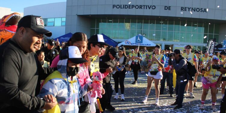 Guardia y Tránsito Estatal conviven con familias reynosenses en Carrera “Pequeños Héroes” 2026