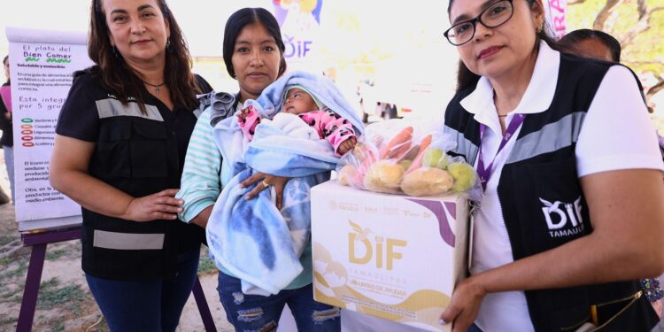 Inicia DIF Tamaulipas la primera entrega de canastas alimentarias en los 43 municipios del estado