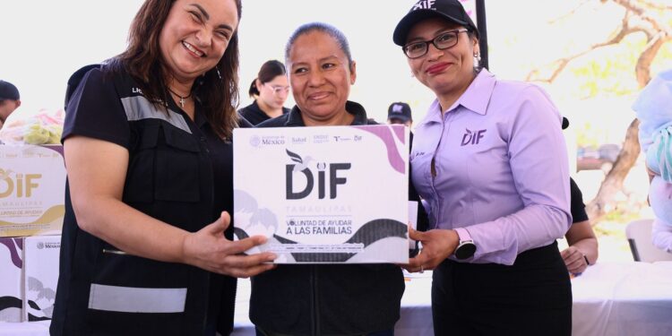 Inicia DIF Tamaulipas la primera entrega de canastas alimentarias en los 43 municipios del estado