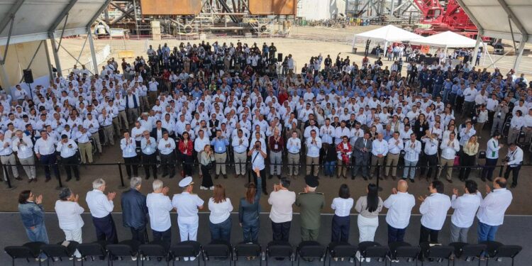 Acompaña Américo Villarreal a Claudia Sheinbaum en conmemoración de la Expropiación Petrolera