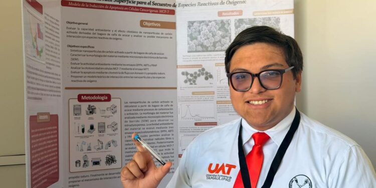 Estudiante de la UAT pone en alto a Tamaulipas en la FEMECI 2026