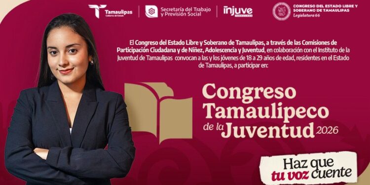 Convoca INJUVE a participar en el Congreso Tamaulipeco de la Juventud 2026