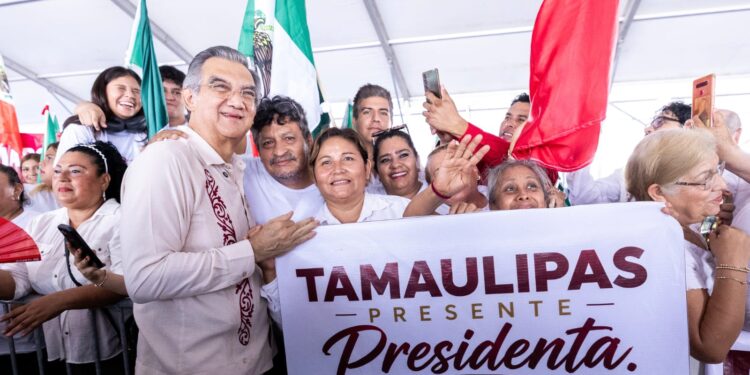 «Cuenta con el pueblo de Tamaulipas», expresa Américo Villarreal a Claudia Sheinbaum