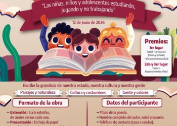 Prepara STPS concurso estatal de poesía para impulsar talento juvenil y prevención del trabajo infantil