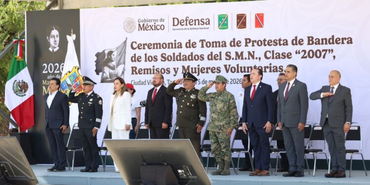 Gobierno de Tamaulipas honra la Batalla de Puebla con toma de protesta de jóvenes del SMN