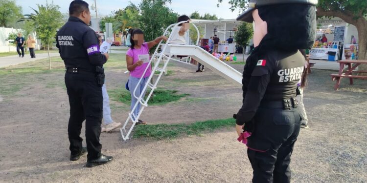 Implementa Guardia Estatal de Género operativo “Ruta Segura” e instala módulo preventivo en Nuevo Laredo