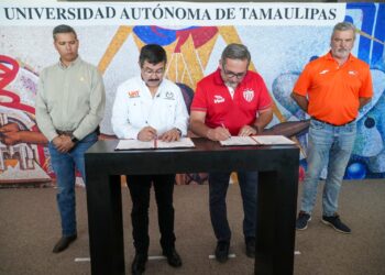 Firma la UAT alianza deportiva entre Correcaminos y el Club Necaxa de la Liga MX