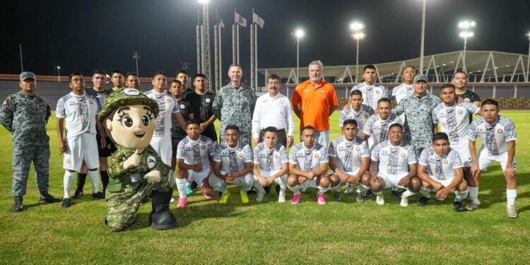 Celebran partido amistoso Correcaminos UAT Premier y Guardia Nacional