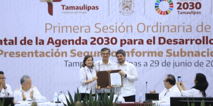 Reconocen liderazgo de Américo Villarreal por avances de Tamaulipas en la Agenda 2030
