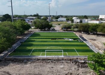 Fortalece Tamaulipas el Mundial Social con canchas deportivas
