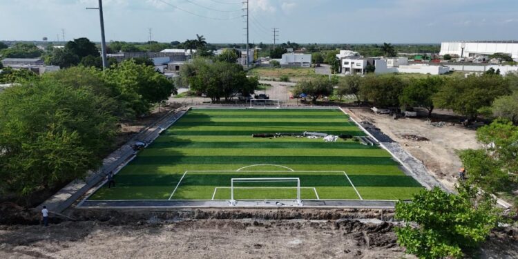Fortalece Tamaulipas el Mundial Social con canchas deportivas