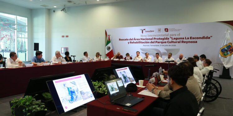 Revisa Américo avances de la estrategia integral para rescatar Laguna La Escondida y rehabilitar el Parque Cultural Reynosa