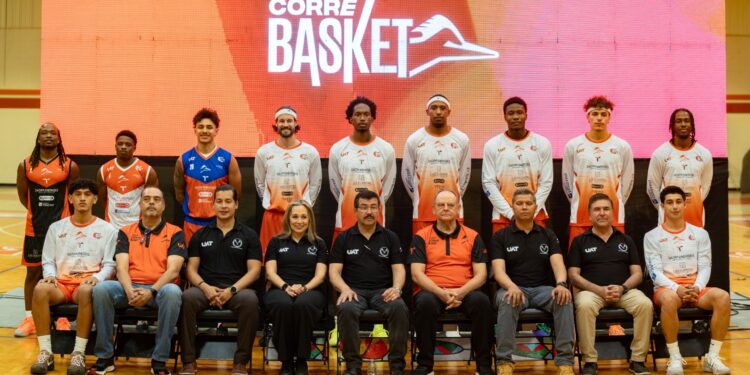 Rector Dámaso Anaya encabeza presentación oficial del Corre Basket UAT para la temporada 2026 de la LNBP