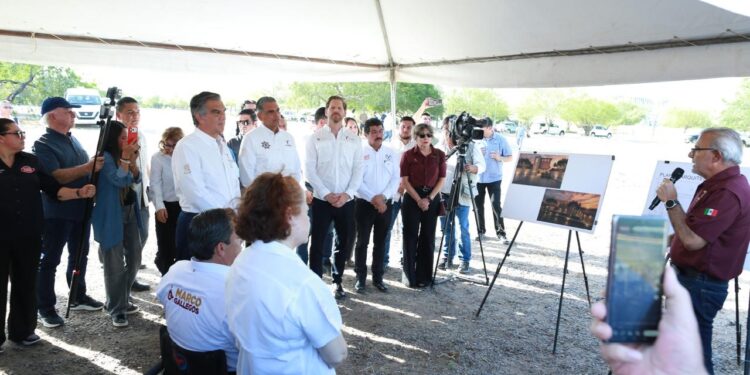 Gobierno de Américo coloca primera piedra de Estación Segura Parque Cultural “La Escondida” en Reynosa