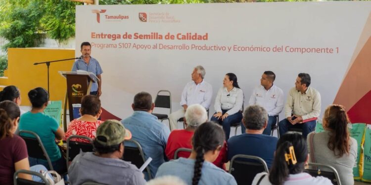 Fortalece Tamaulipas la producción agrícola con apoyos de semilla certificada