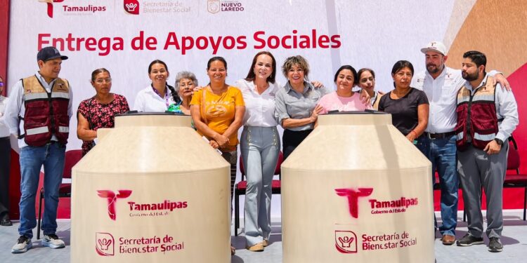 Entrega SEBIEN apoyos sociales en Nuevo Laredo