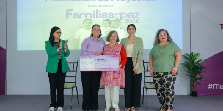 Premia DIF Tamaulipas a organizaciones ganadoras de la convocatoria Familias en Paz 2026