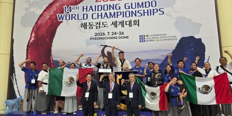 Ocho tamaulipecos hacen historia con México en Corea del Sur; conquistan el primer título mundial de Haidong Gumdo