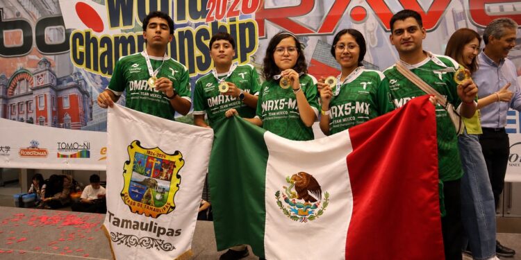 Conquistan estudiantes de CONALEP Tamaulipas el segundo lugar del Campeonato Mundial de Robótica en Japón