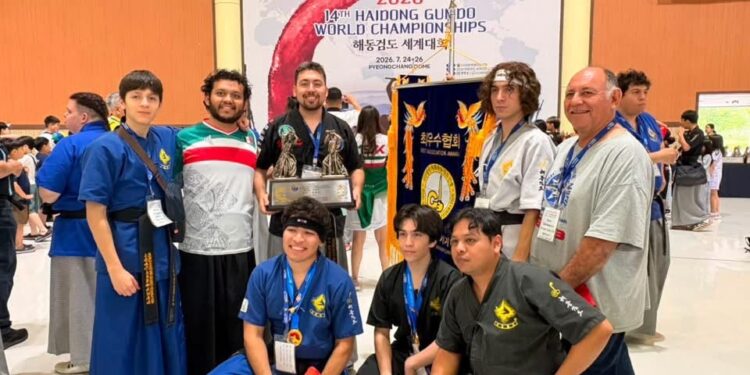 Ocho tamaulipecos hacen historia con México en Corea del Sur; conquistan el primer título mundial de Haidong Gumdo