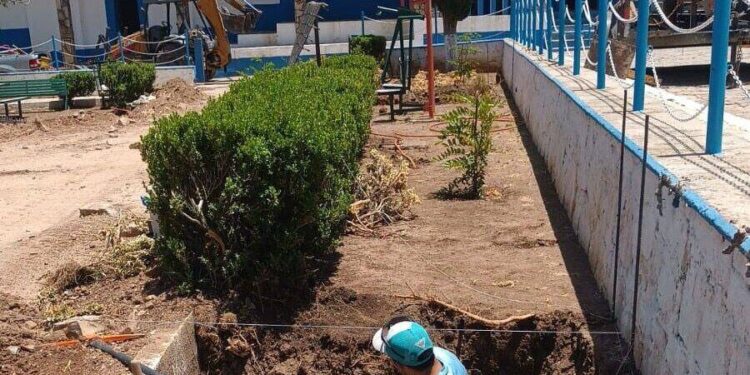 Rehabilita Gobierno de Tamaulipas plaza principal de San Nicolás
