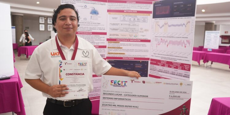 Estudiante de la UAT diseña dispositivo para reducir el consumo eléctrico en edificios
