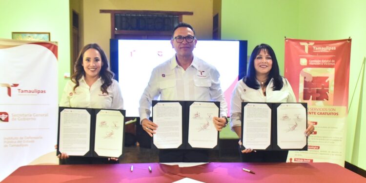 Firman IDPET y CEAV convenio de colaboración para fortalecer la atención a víctimas y la defensa jurídica en Tamaulipas