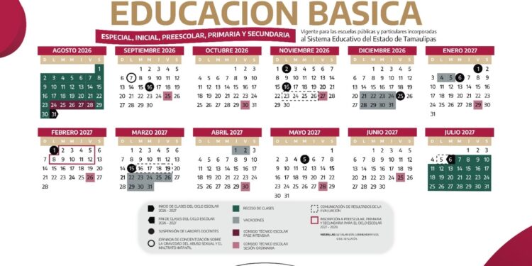 Cumplirá Tamaulipas con el calendario escolar de 185 días