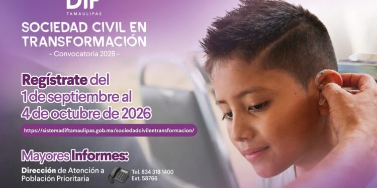 Presenta DIF Tamaulipas la convocatoria Sociedad Civil en Transformación 2026