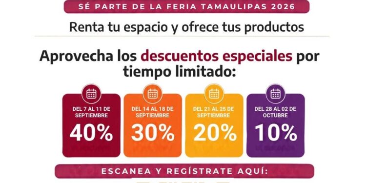 Impulsa tu negocio y participa en la Feria Tamaulipas 2026