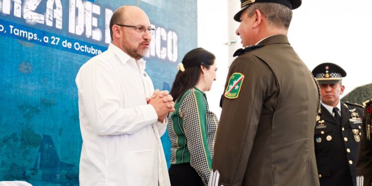 Clausura secretario general de Gobierno exposición militar La Gran Fuerza de México en Tampico