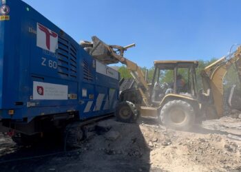 Avanza SEDUMA en trituración de llantas para reducir la contaminación en Reynosa
