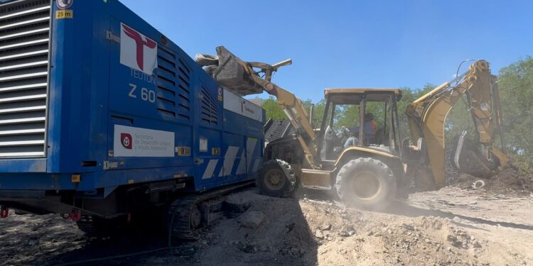 Avanza SEDUMA en trituración de llantas para reducir la contaminación en Reynosa