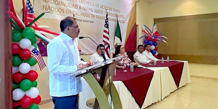 Brinda Tamaulipas certeza jurídica a niñas, niños y adolescentes con doble nacionalidad en El Mante